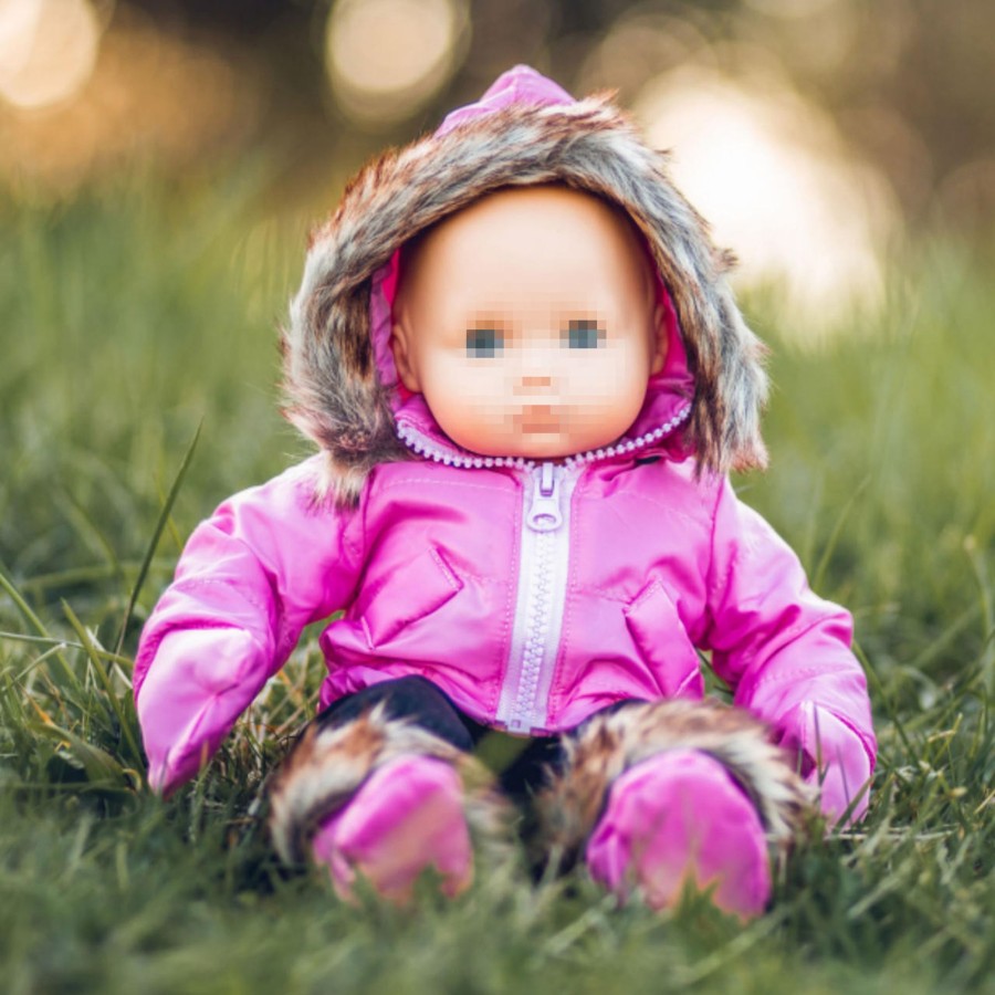 Fun For Tots The Queen's Treasures | Pink Bitty Complete Snow Suit, Clothes For 15 Inch Baby Dolls