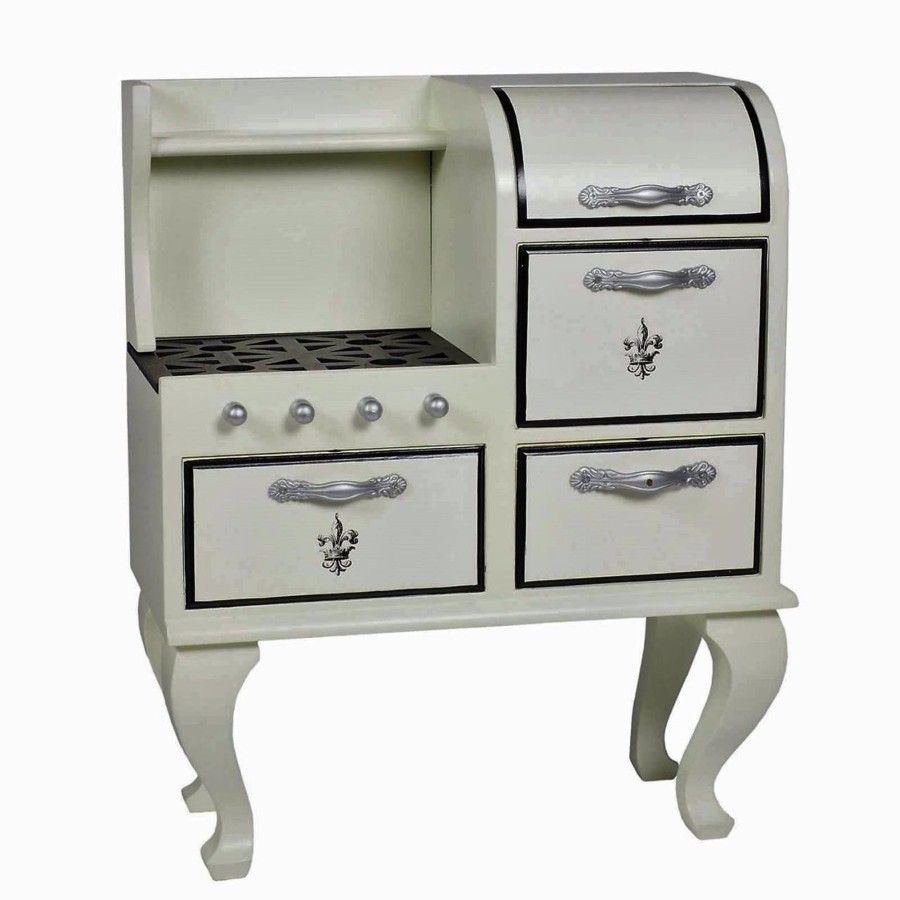 Doll Furniture The Queen's Treasures | 1930'S Style Wooden Stove & Oven, Kitchen Furniture For 18 Inch Dolls