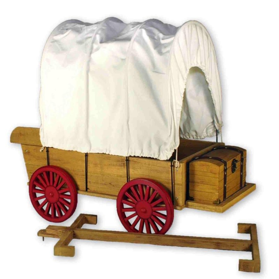 Doll Furniture The Queen's Treasures | Little House Covered Wagon And Sleigh, Accessory For 18 Inch Dolls