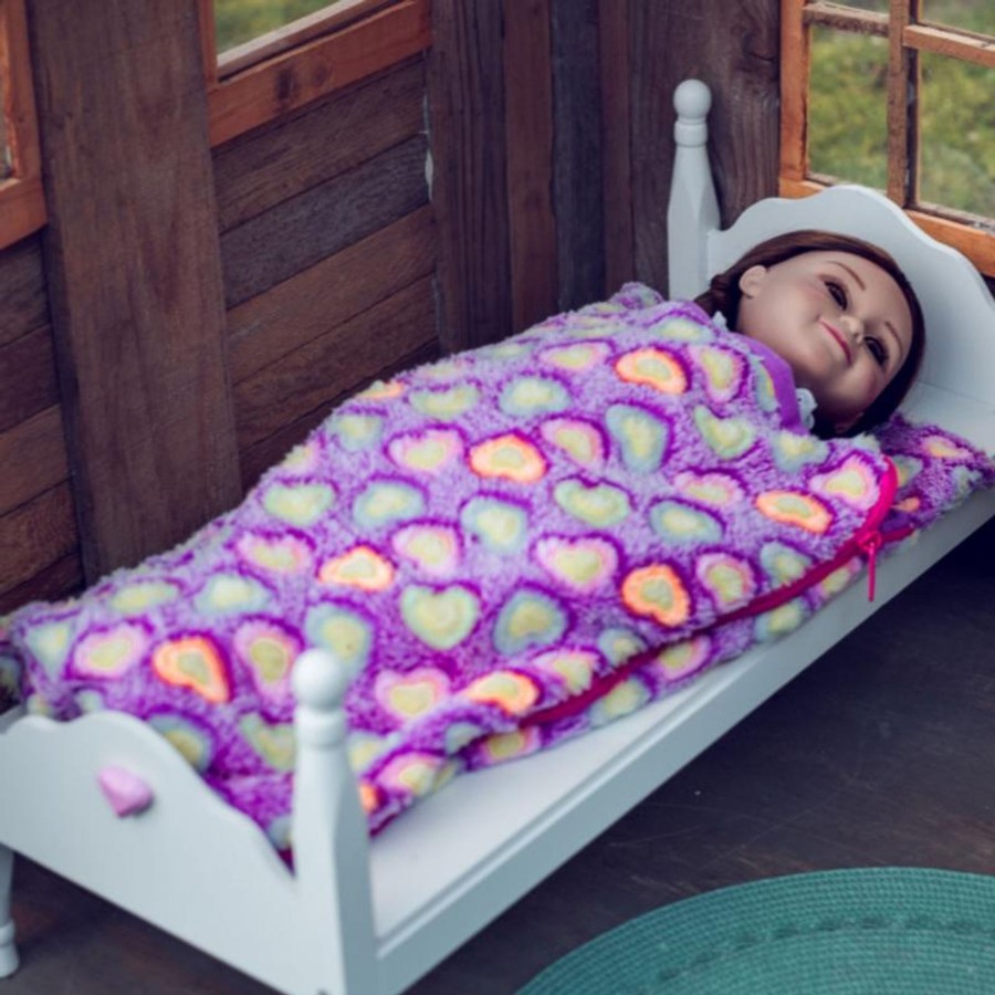 Doll Accessories The Queen's Treasures | Ships January 2024! Soft Purple Sleeping Bag Accessory For 18 Inch Dolls