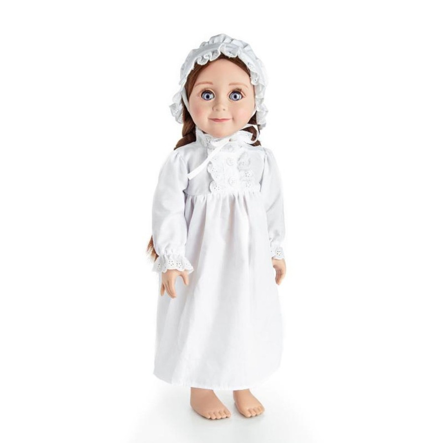 Doll Clothes The Queen's Treasures | Little House On The Prairie 18 Inch Doll Clothes Cotton Night Gown Pj'S And Night Cap