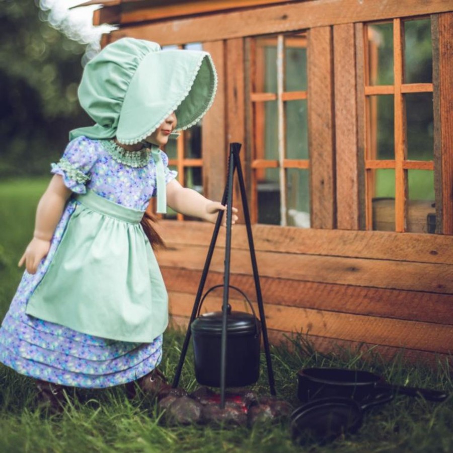 Doll Clothes The Queen's Treasures | Little House On The Prairie 3 Piece Purple Summer Prairie Dress, Clothes For 18 Inch Dolls