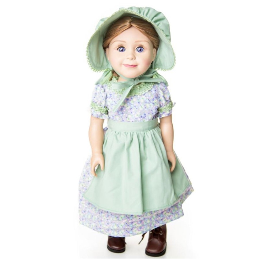 Doll Clothes The Queen's Treasures | Little House On The Prairie 3 Piece Purple Summer Prairie Dress, Clothes For 18 Inch Dolls