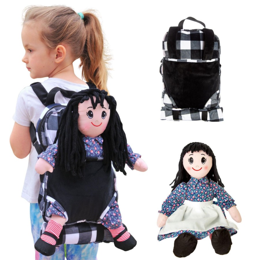 Combos The Queen's Treasures | 18" Rag Doll Girl And American Backpack