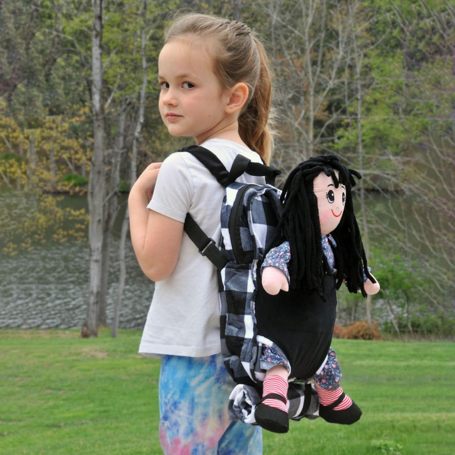 Combos The Queen's Treasures | 18" Rag Doll Girl And American Backpack