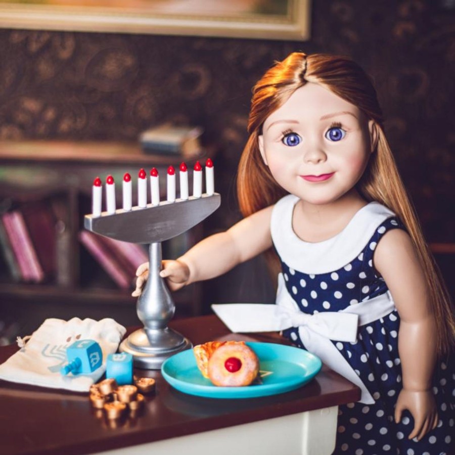 Doll Accessories The Queen's Treasures | Ships October 2024! 22 Pc Hanukkah Play Accessory And Food Set, Accessories For 18 Inch Dolls