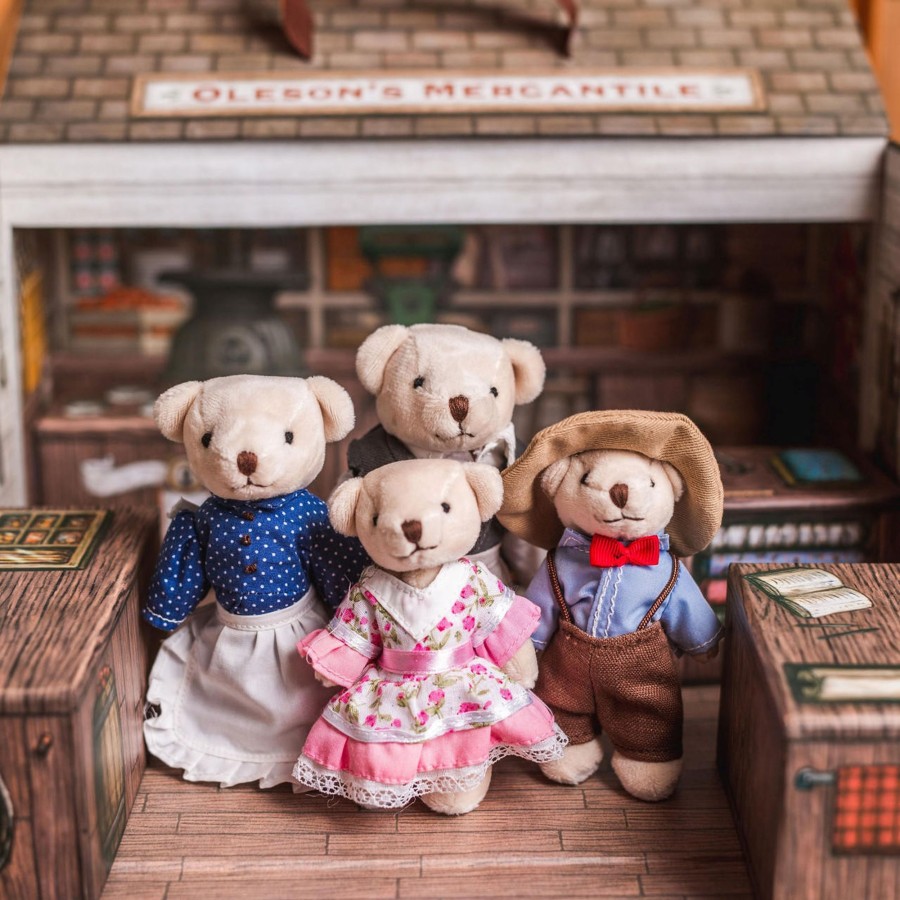 Fun For Tots The Queen's Treasures | My First Little House Oleson'S 18Pc Bear Family And Mercantile