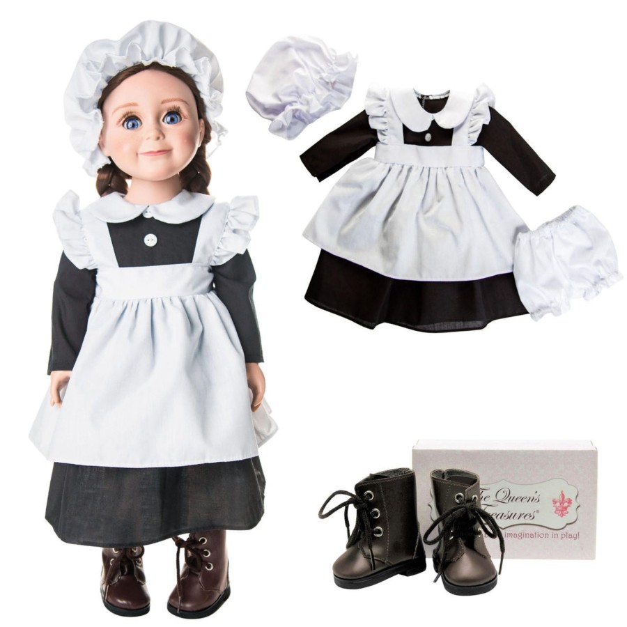 Combos The Queen's Treasures | 5 Piece Kitchen Maid Clothes Outfit With Boots For 18" Dolls