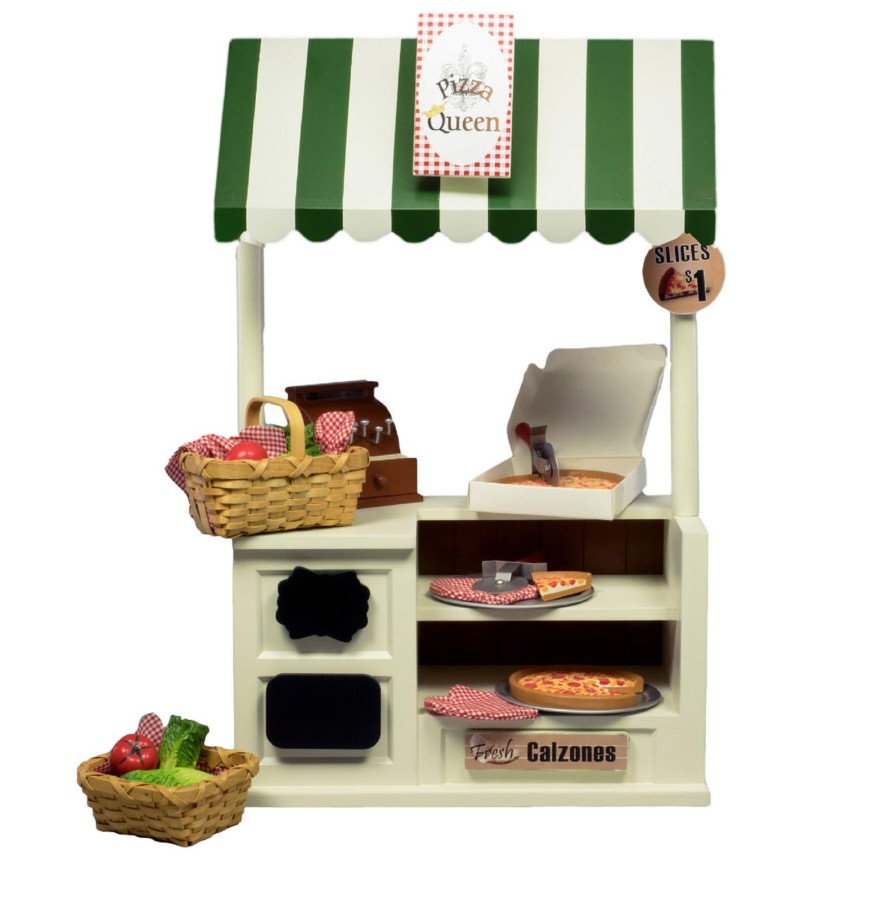 Doll Accessories The Queen's Treasures | 5Pc Pizza Queen Shop Signs Accessory For 18" Doll Shop Counter Fit American Girl