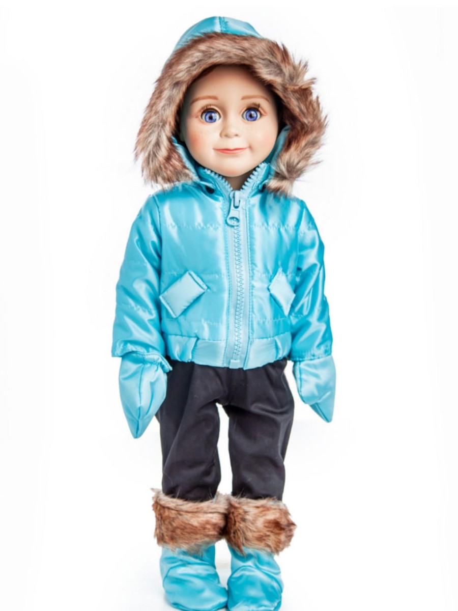 Doll Clothes The Queen's Treasures | 6 Piece Blue Ski Wear Outfit, Doll Clothes For 18 Inch Dolls