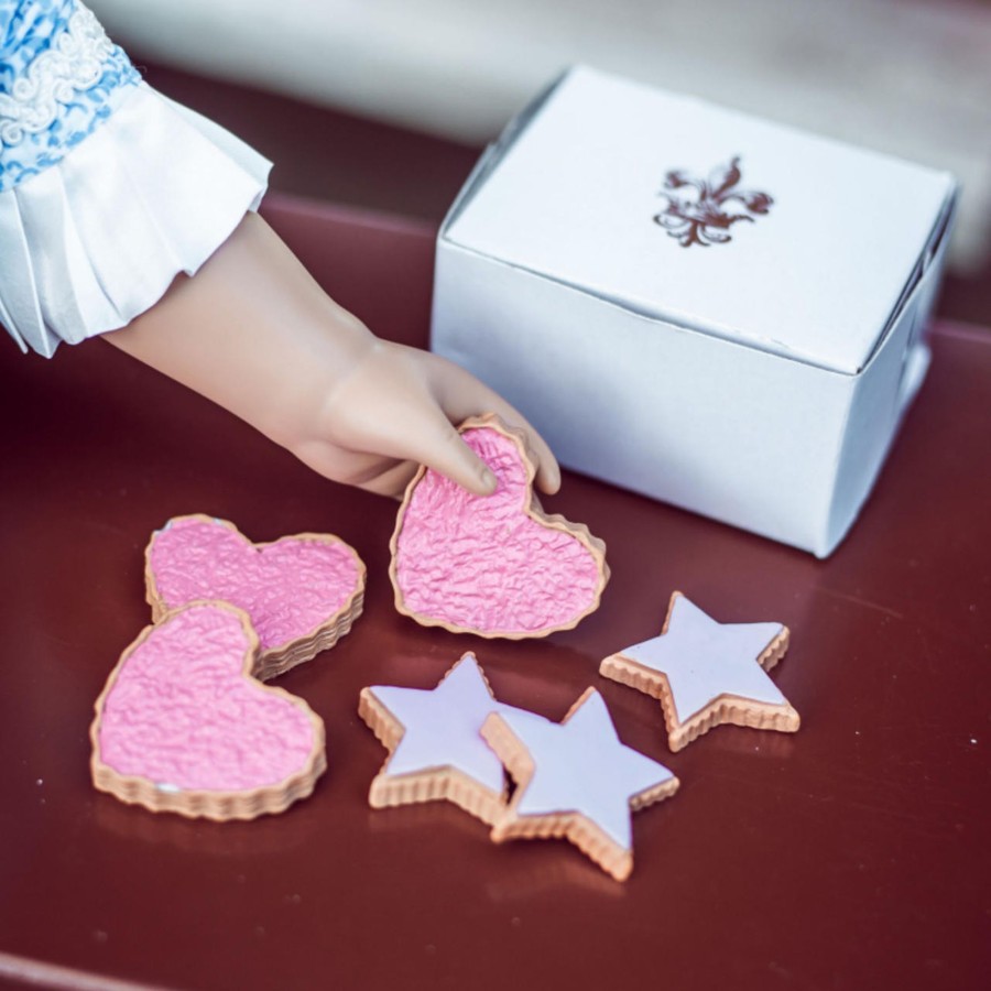 Doll Accessories The Queen's Treasures | 6 Piece 18 Inch Doll Cookies And Real Bakery Box Accessory Set