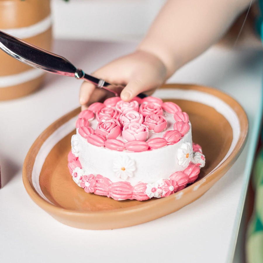 Doll Accessories The Queen's Treasures | Pink & White Party Cake With Bakery Box, Accessories For 18 Inch Dolls