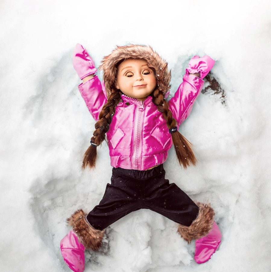 Doll Clothes The Queen's Treasures | 6 Piece Pink Ski Wear Outfit, Doll Clothes For 18 Inch Dolls