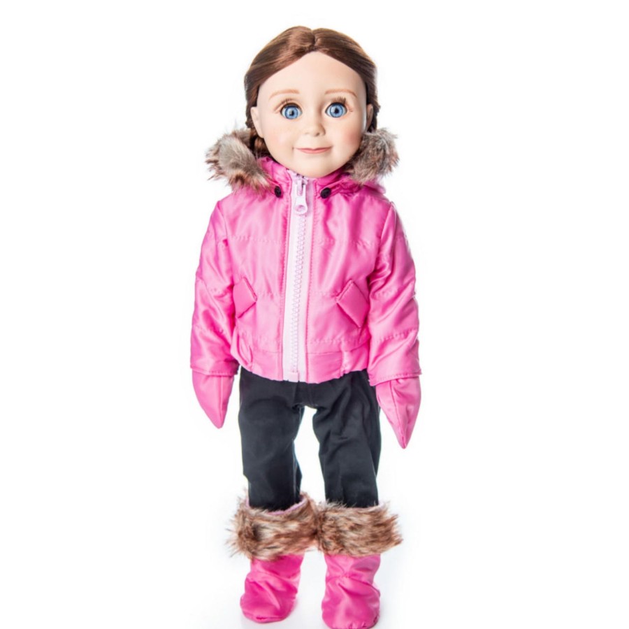 Doll Clothes The Queen's Treasures | 6 Piece Pink Ski Wear Outfit, Doll Clothes For 18 Inch Dolls