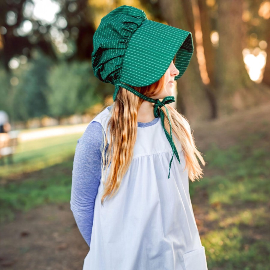 Doll Clothes The Queen's Treasures | Child-Size Little House On The Prairie Apron & Bonnet Set