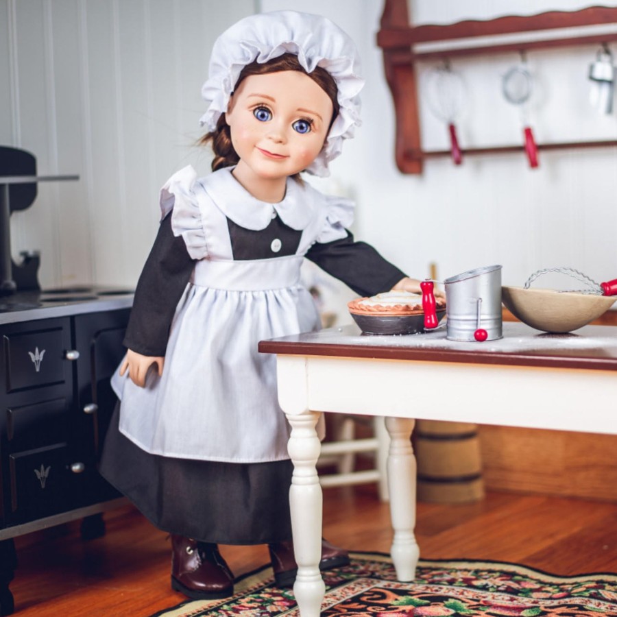 Doll Clothes The Queen's Treasures | 4 Piece Scullery Kitchen Maid Outfit, Doll Clothes For 18 Inch Dolls