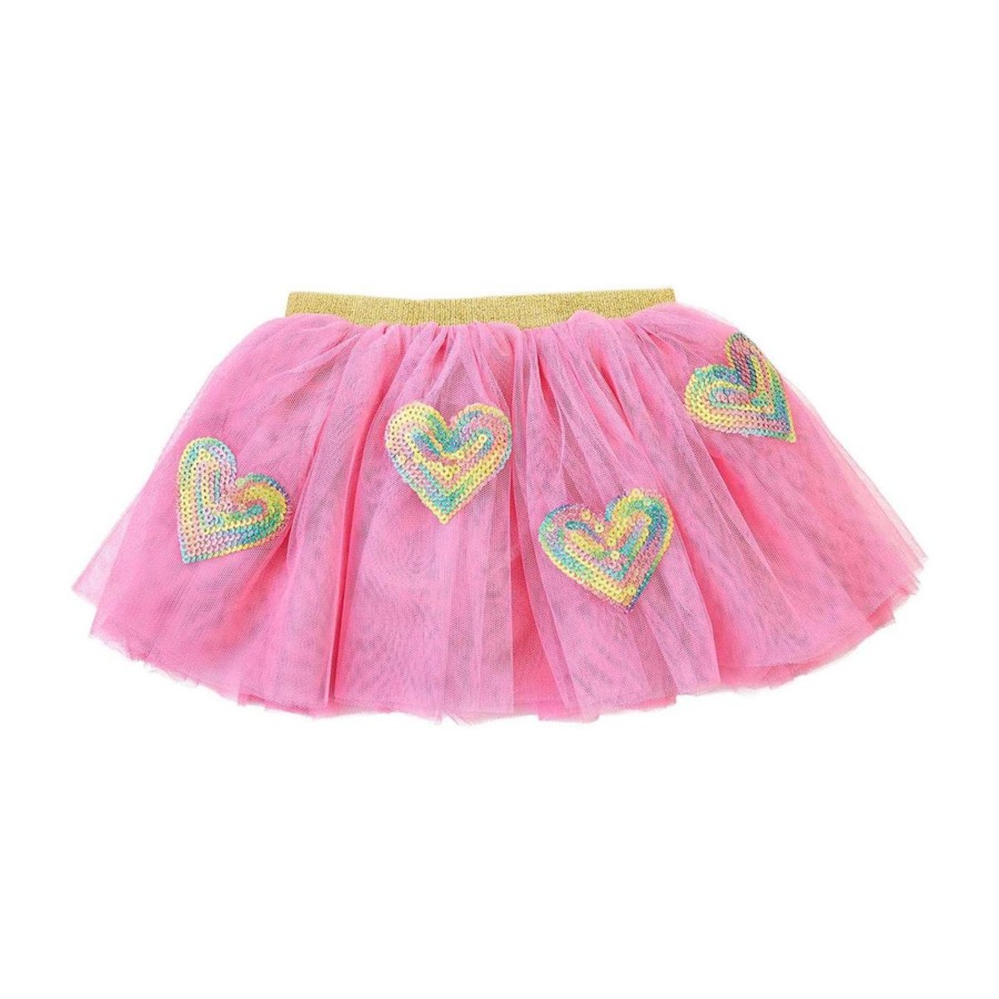 Fun For Tots The Queen's Treasures | Mud Pie Pink Heart Sequin Tutu For Kids