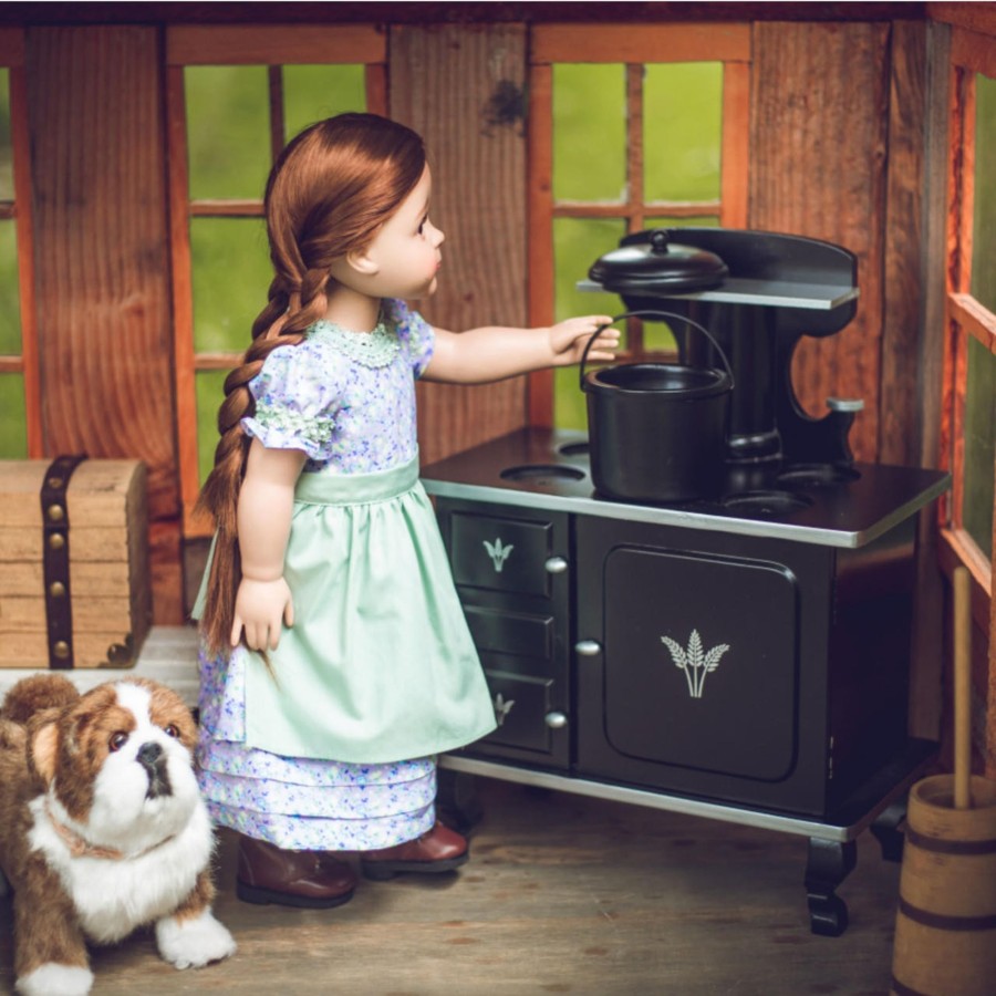 Doll Furniture The Queen's Treasures | Little House On The Prairie Wood Cook Stove, Furniture For 18 Inch Dolls