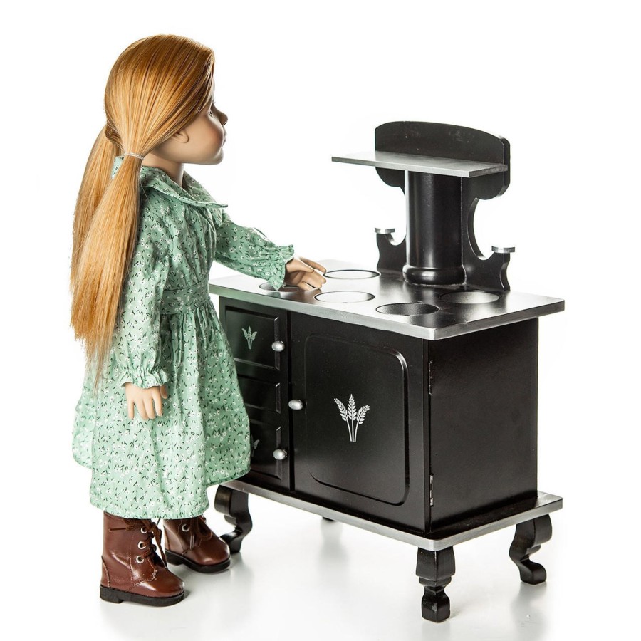 Doll Furniture The Queen's Treasures | Little House On The Prairie Wood Cook Stove, Furniture For 18 Inch Dolls