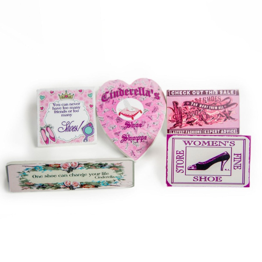 Doll Accessories The Queen's Treasures | 5 Piece Sign Decor Set To Create Cinderella'S Shoe Shop