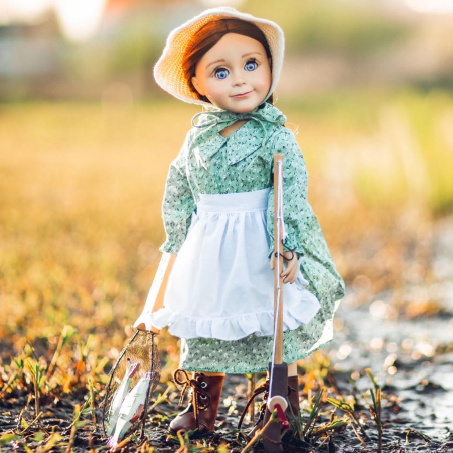 Doll Accessories The Queen's Treasures | Ships March 2024! Little House On The Prairie Outfit & Fishing Set, Clothes & Accessories For 18 Inch Dolls