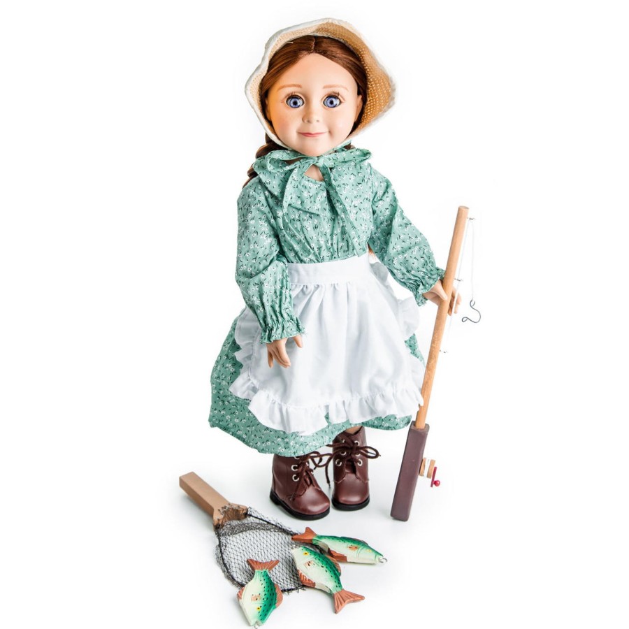 Doll Accessories The Queen's Treasures | Ships March 2024! Little House On The Prairie Outfit & Fishing Set, Clothes & Accessories For 18 Inch Dolls